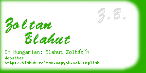 zoltan blahut business card